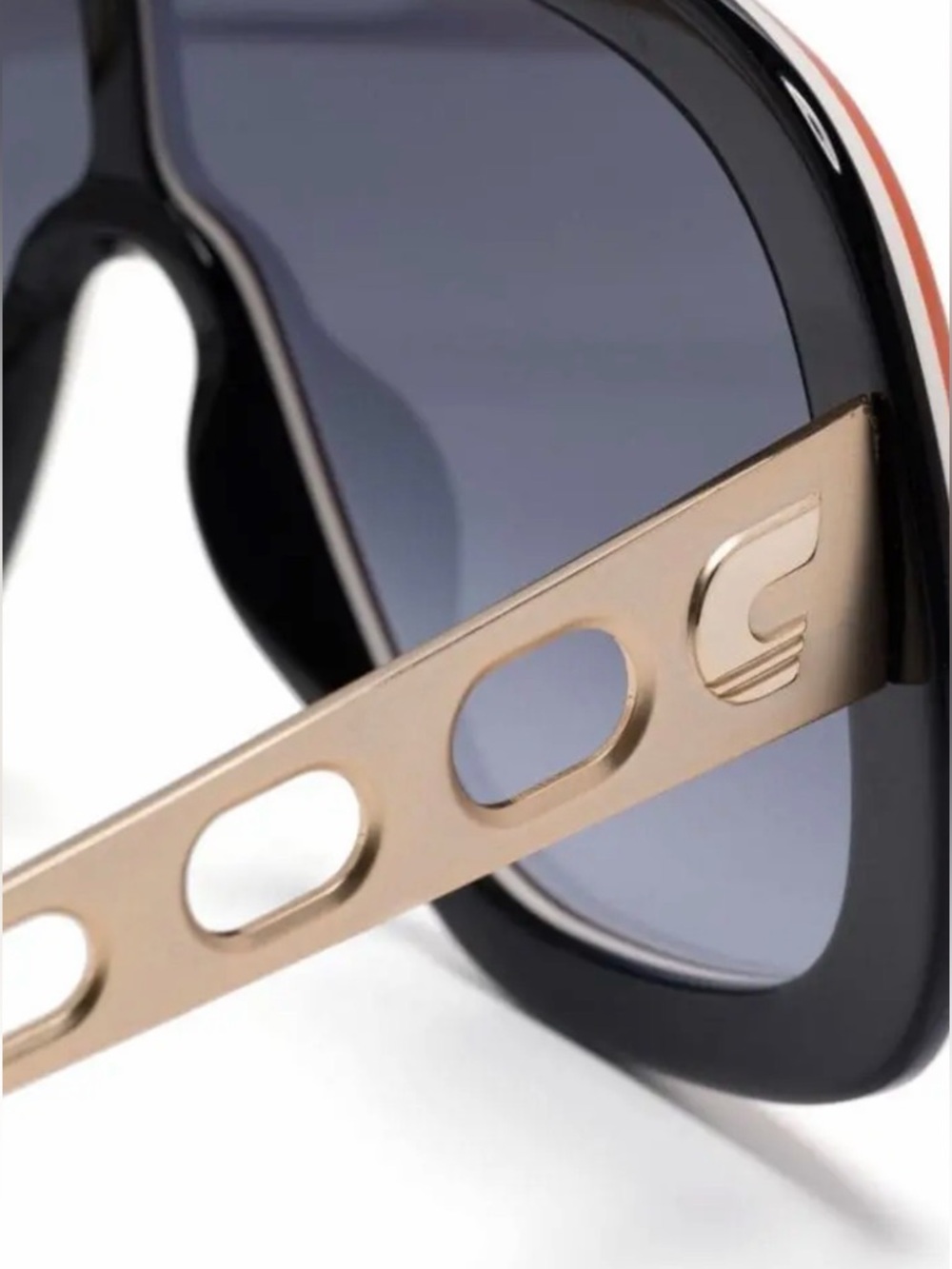 New Carrera Flaglab 17 C3E9O Oversized Shield Sunglasses in Orange, Authentic - Picture 9 of 12